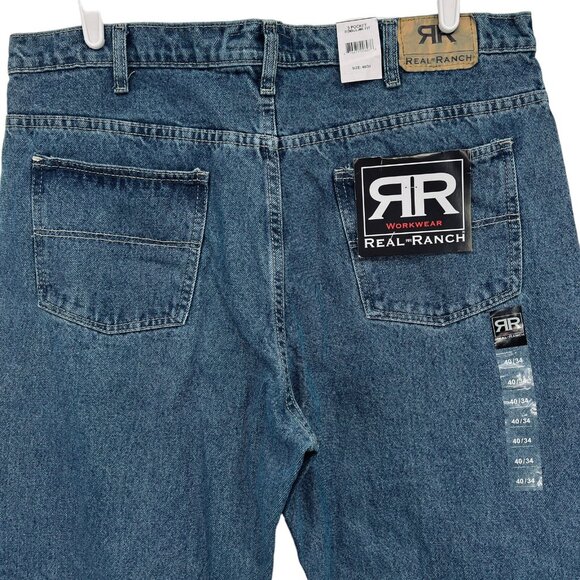 NWT Real Ranch Men Regular Fit Straight Leg Denim Jeans Size 40x34  (W39"xL32") - Picture 4 of 11